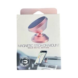 Magnetic Stick-On Mount – Solid Metal Edition (Rose Gold)